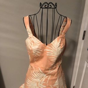 Coral palm dress